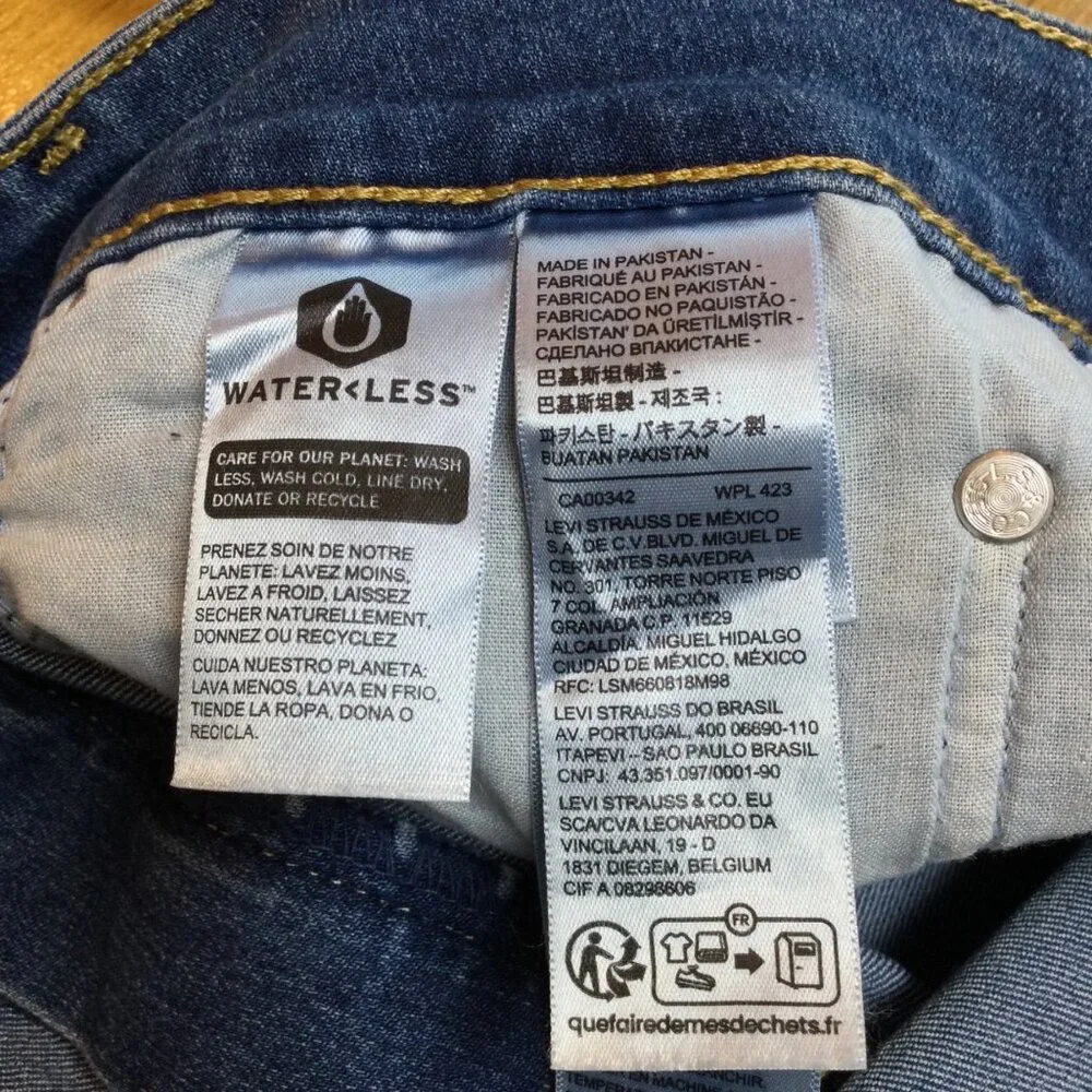 Levis 726 Retro High Rise Bootcut Jeans Womens Size 31 Slit Leg Boho Hippie